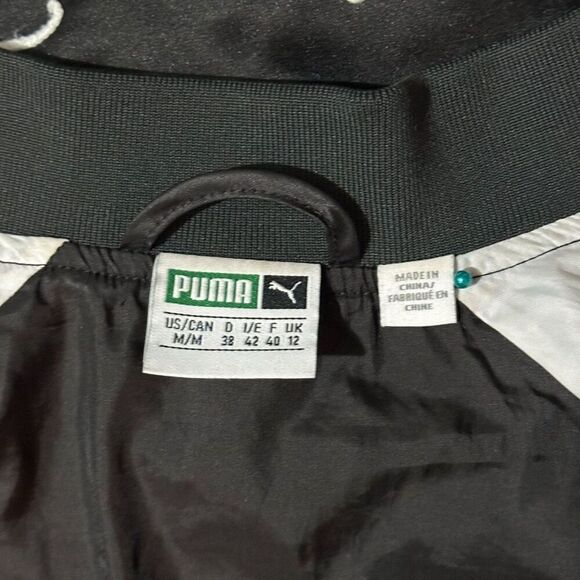 PUMA Women's Blk & White Embroidered Premium Archive T7 Tracksuit Jacket Size M - Picture 6 of 9